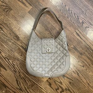 Quilted Shoulder Bag in Light Taupe